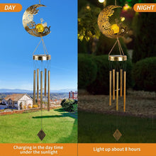 Load image into Gallery viewer, Elegant Solar-Powered Cat Moon Wind Chime - Perfect Gift for Cat Lovers