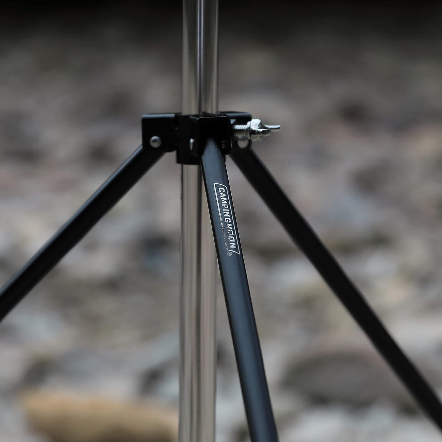 Camp-Ready Durable Lantern Stand with Dual Hooks & Tripod Design - D-240, D-243