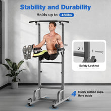 Load image into Gallery viewer, Compact Pull Up Bar Station - Multi-Function 450LBS Dip Station for Home Gym