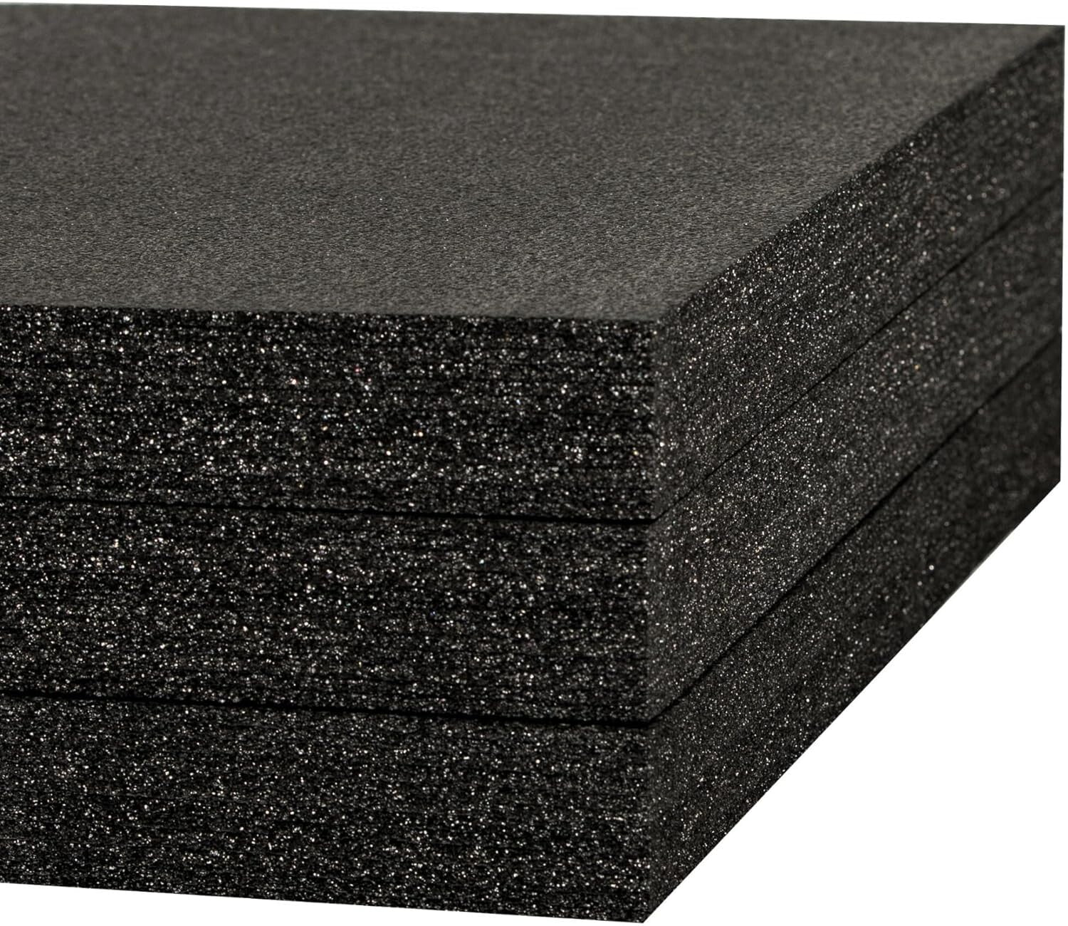 Protective Black Polyethylene Tool Box Foam - 3 Pack, Easy to Cut & Install