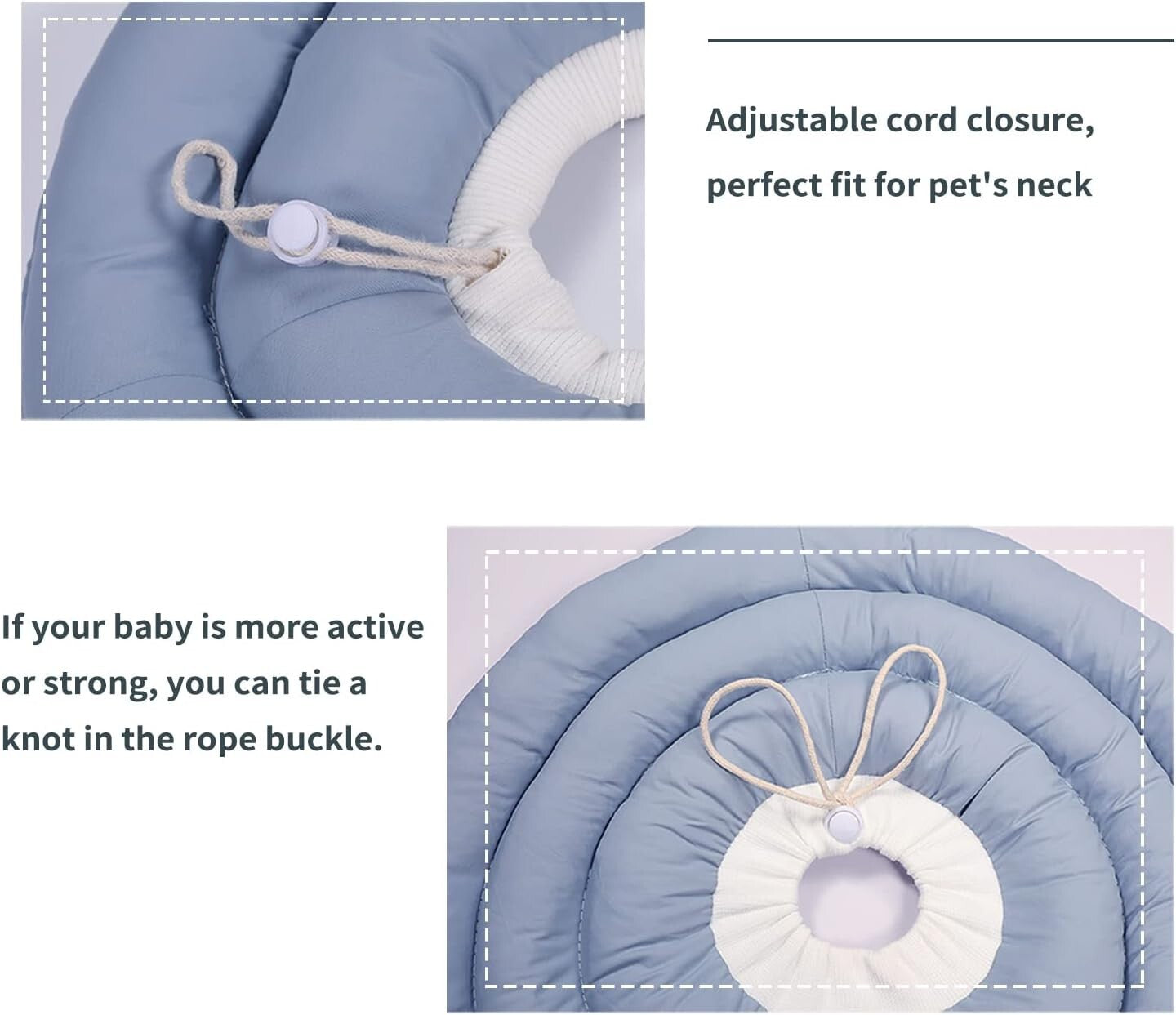 Elizabethan Recovery Collar for Large Dogs - Soft, Adjustable, Multiple Sizes