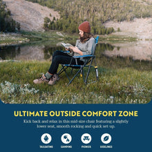 Load image into Gallery viewer, Compact Kickback Rocker Folding Chair for Camping - 250 lbs Capacity, Easy Setup
