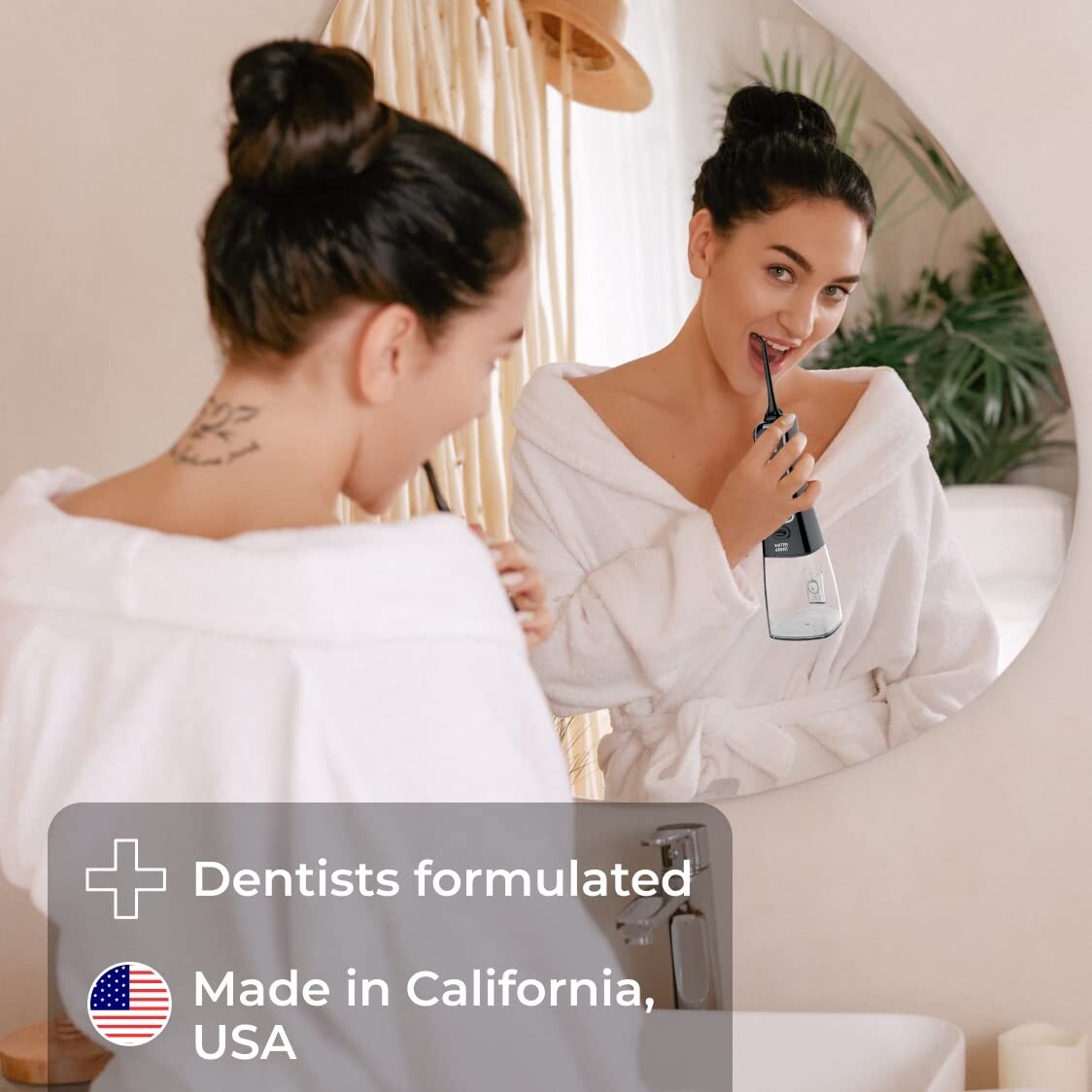 Fruit-Flavored Water Flosser Rinse for Plaque Removal & Fresh Breath (2-Pack)