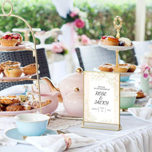 Load image into Gallery viewer, Double-Sided Acrylic Picture Frames with Gold Frames - Perfect for Menu Displays