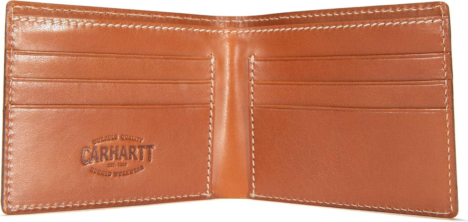 Elegantly Crafted Men's Billfold Wallet with Six Card Slots and Divider