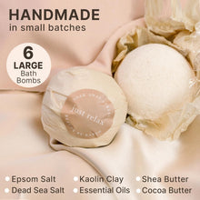 Load image into Gallery viewer, Spa Gift Set: 6 Organic Bath Bombs for Relaxation &amp; Detox - Eucalyptus, Lavender