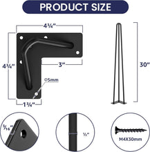 Load image into Gallery viewer, Versatile 30 Inch Hairpin Legs - Ideal for Coffee, Dining, or Night Stand Tables