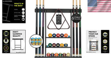 Load image into Gallery viewer, Sleek Wall-Mount Cue Rack with Enhanced Protection &amp; Chic Design for Men Caves