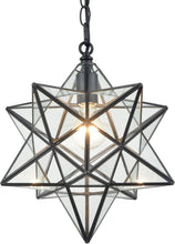 Load image into Gallery viewer, Handcrafted 16'' Clear Moravian Star Hanging Light - Vintage Modern Flair