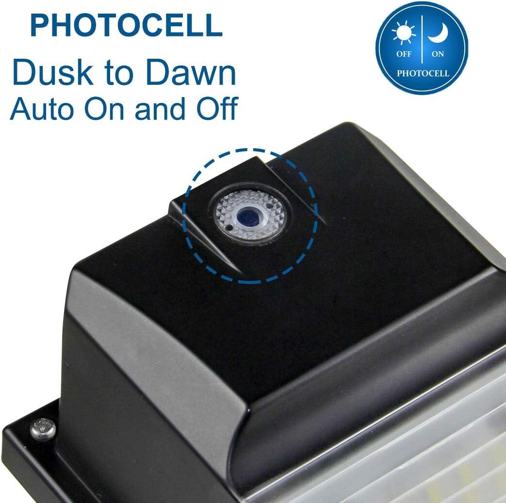 18W Waterproof LED Wall Pack Lights for Garage & Porch 2-Pack, 5000K Brightness