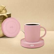 Load image into Gallery viewer, Stylish Coffee Warmer Set: Gravity-Induction Mug with Safety Features - Pink