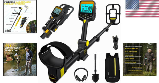 Advanced Metal Detector with 20-Hour Runtime and Comprehensive Accessory Kit