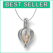 Load image into Gallery viewer, Cultured Wish Pearl Necklace in Sterling Silver Locket - Perfect Gift for Her