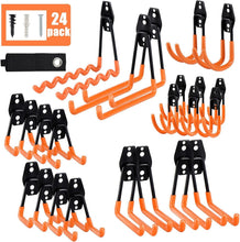 Load image into Gallery viewer, Industrial Garage Hooks Set - 24 Versatile Storage Solutions for Tools and Bikes