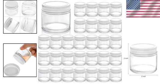 Mini 2 Oz Glass Jars with Airtight Lids - Versatile Storage for DIY & Gifts
