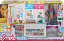 Load image into Gallery viewer, Barbie Chef Kitchen Playset - Lights, Sounds, and 5 Colors of Dough for Ages 4+