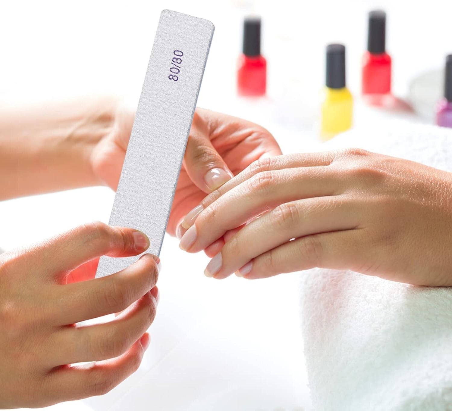 Professional Quality Emery Boards - 100 Coarse Nail Files for Salons & Home