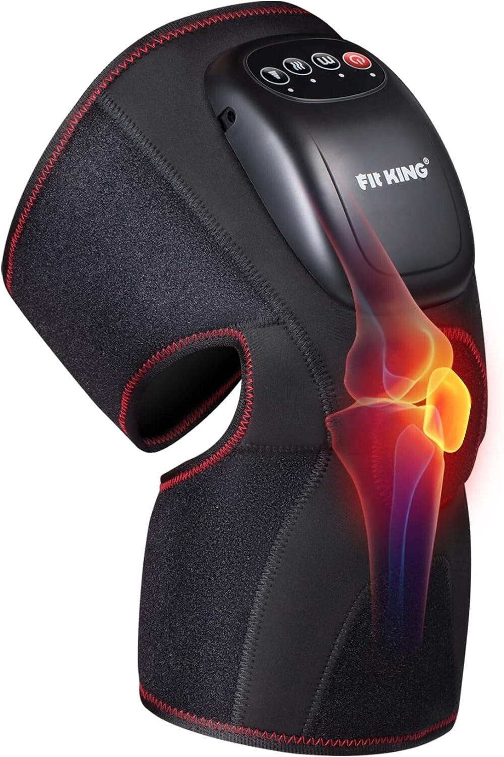 Adjustable Knee Brace Massager with Heat - Enhance Circulation & Recovery
