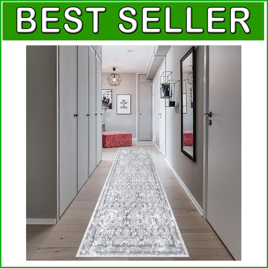 Chic 2'6'' X 8' Non-Slip Kitchen Rug - Vintage Floral Softness & Washable Ease