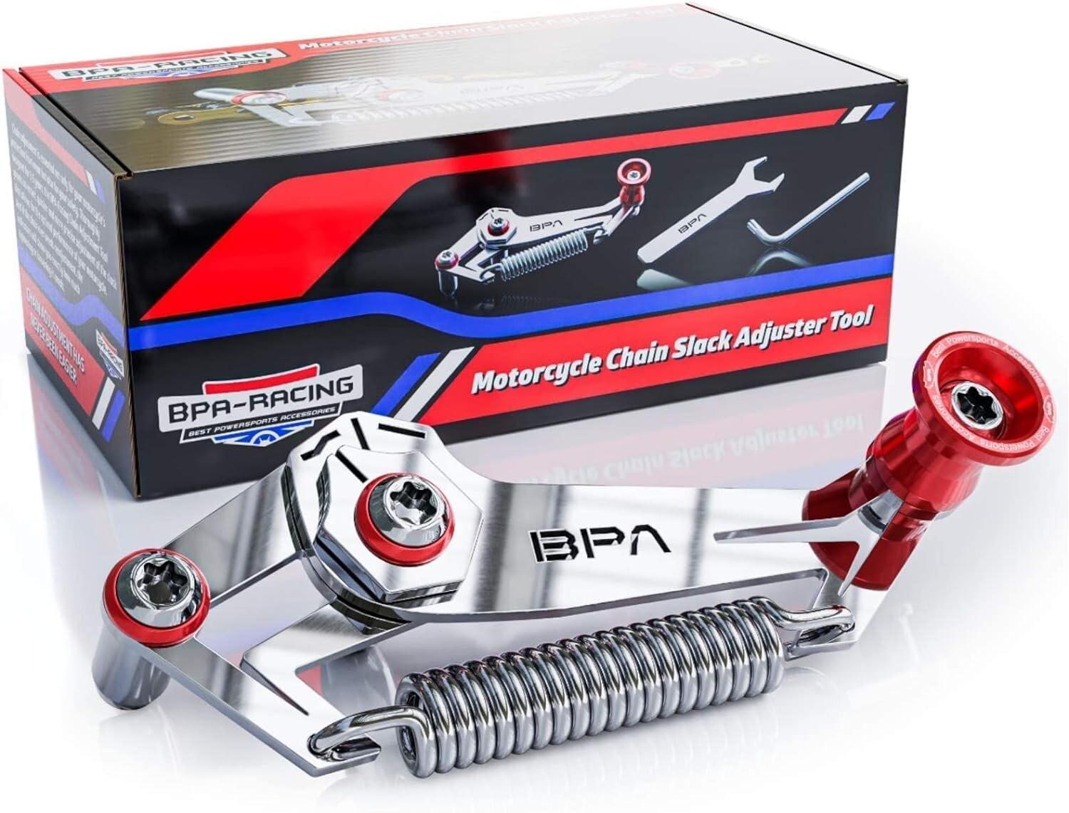 Patented Motorcycle Chain Slack Adjuster Tool for Quick and Precise Tensioning