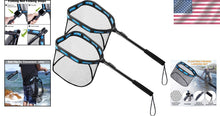 Load image into Gallery viewer, Large Floating Fishing Net - Rubber Coated, Compact &amp; Foldable for Easy Use