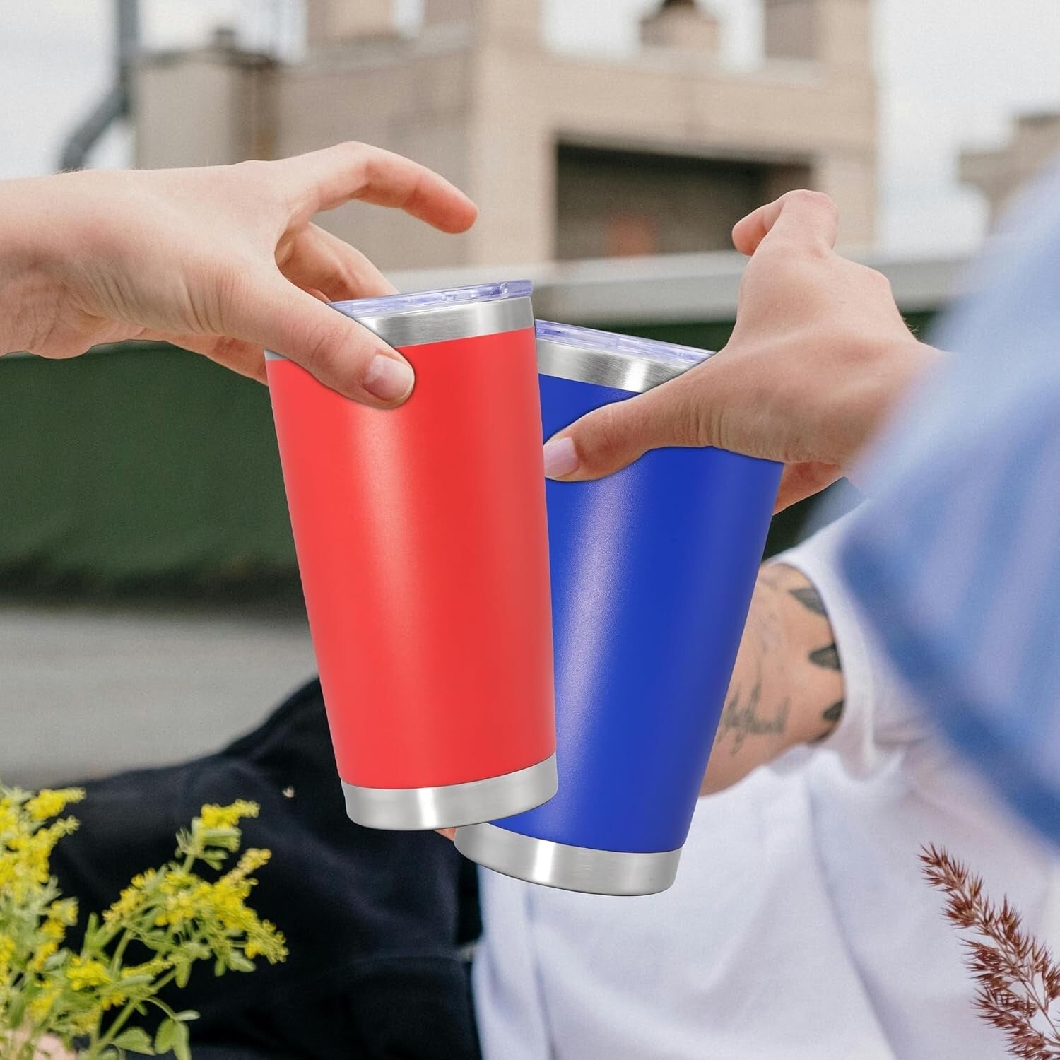 20 oz Vacuum Insulated Stainless Steel Travel Mugs - 8 Pack Leak Proof Cups