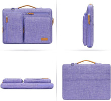Load image into Gallery viewer, Stylish Purple Laptop Messenger Bag with 4 Zipper Pockets for Easy Organization