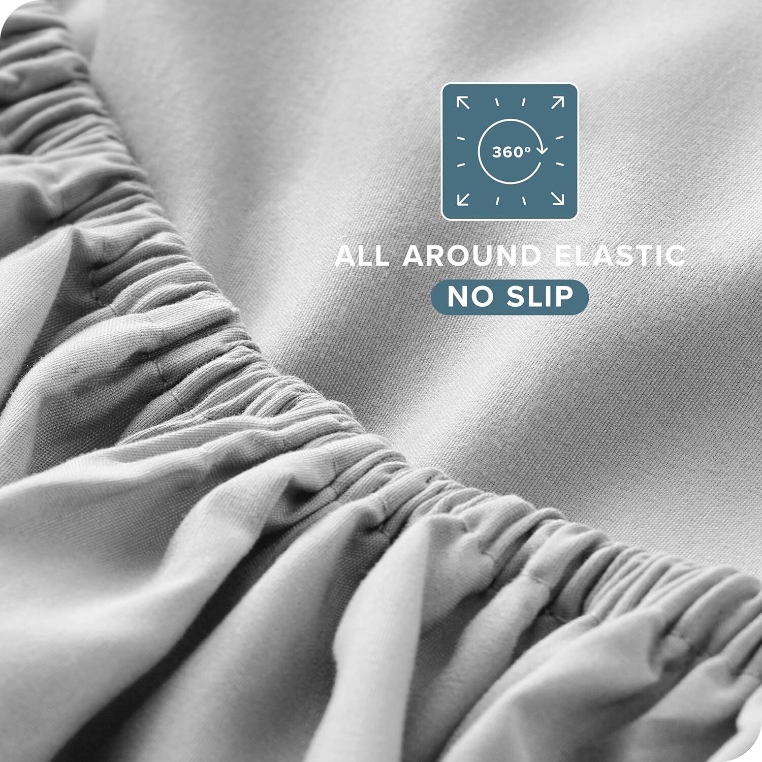 Luxury King Sheet Set - Ultra-Soft Microfiber - 1800 Thread Count - Cloud Grey