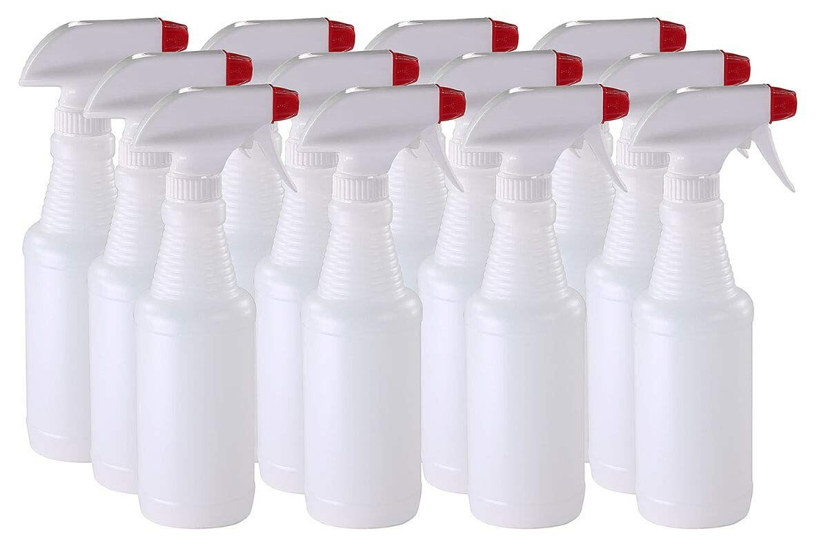 Versatile 12-Pack Leak-Proof Spray Bottles - Ideal for Cleaning, Hair, Plants