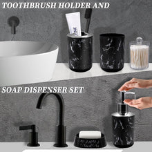 Load image into Gallery viewer, 9-Piece Black Marble Bathroom Accessories Set - Enhancing Elegance and Function