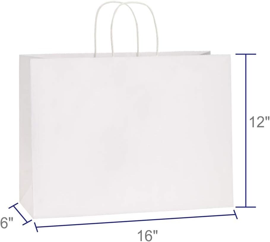 Eco-Friendly 100-Pack Large Kraft Paper Bags with Handles for Events and Retail
