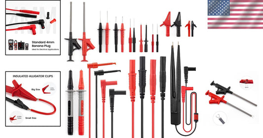 Comprehensive 23PCS Multimeter Kit with Replaceable Probes & Alligator Clips