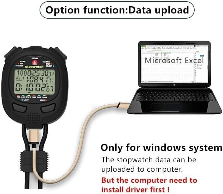 400 Lap Digital Stopwatch with LED Backlight - Perfect for Sports Competition