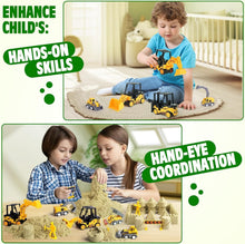 Load image into Gallery viewer, Large 36Pc Construction Sand Play Set with Trucks, Workers &amp; Molding Accessories