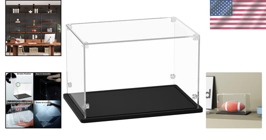12x8x8 Inch Sturdy Acrylic Display Case - Clear Dustproof Container for Figures