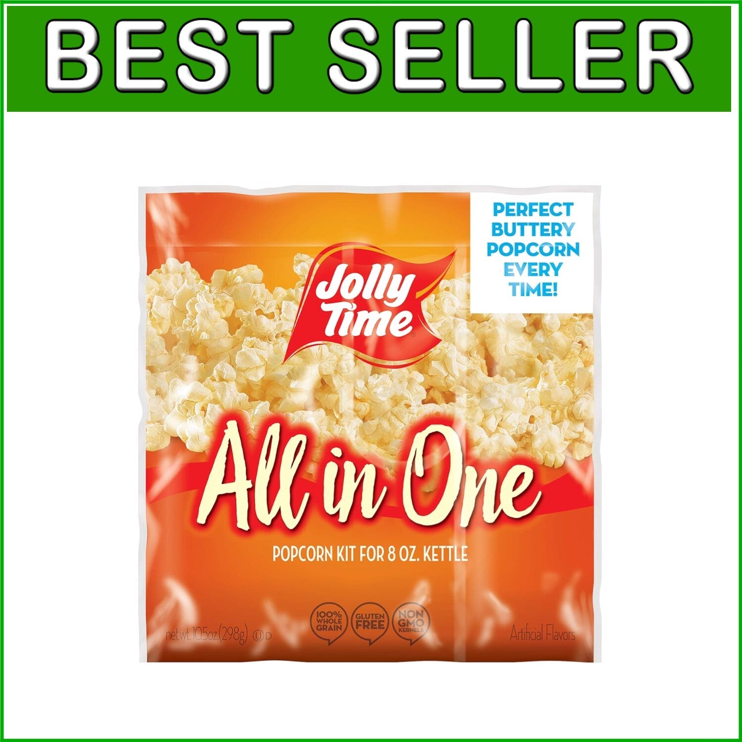 Easy Movie Theater Popcorn Kit - Pre-Measured 6oz, 8oz, 12oz Sizes (Pack of 24)
