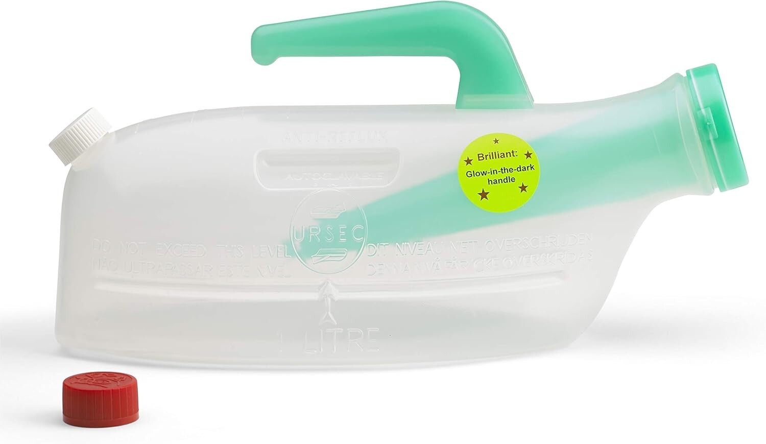 Stable Spill-Proof Male Urinal with Ergonomic Handle - Perfect for Home Care