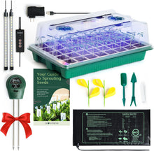 Load image into Gallery viewer, Advanced Seed Starter Tray with Heat Mat, Soil Meter &amp; Gnat Traps - Indoor Use