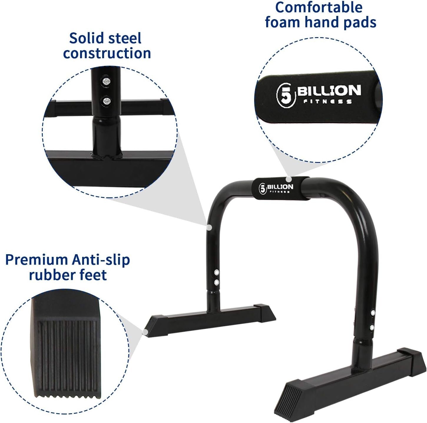 5BILLION Portable Push Up Bars – Heavy-Duty Strength Training Equipment
