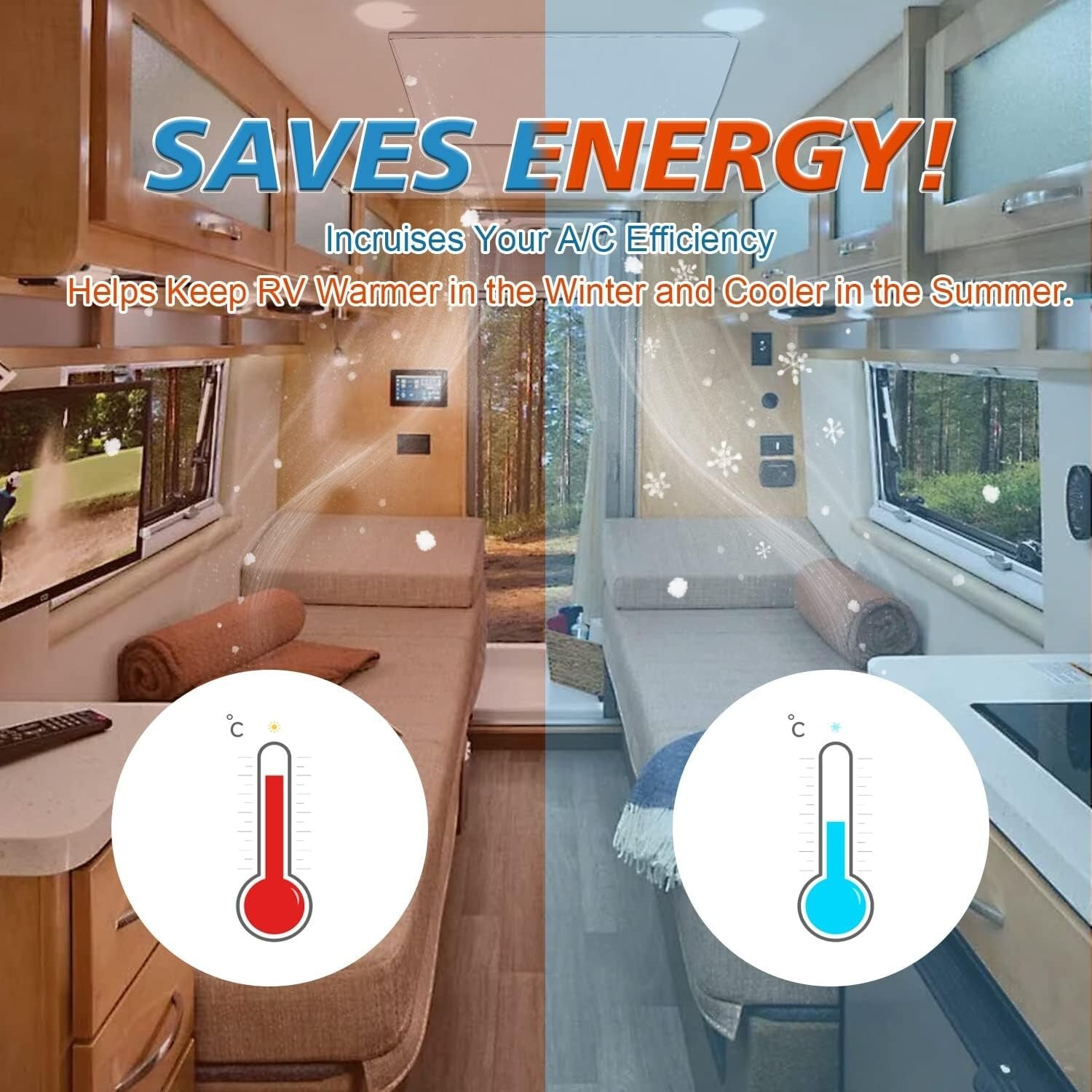 Durable Waterproof Non-Slip RV Skylight Cover - Perfect for Showers and Vents