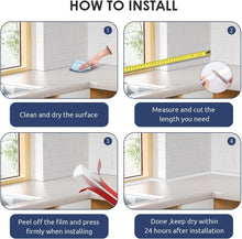 Load image into Gallery viewer, Flexible 158 Inch Rubber Peel and Stick Quarter Round Molding - Waterproof Trim