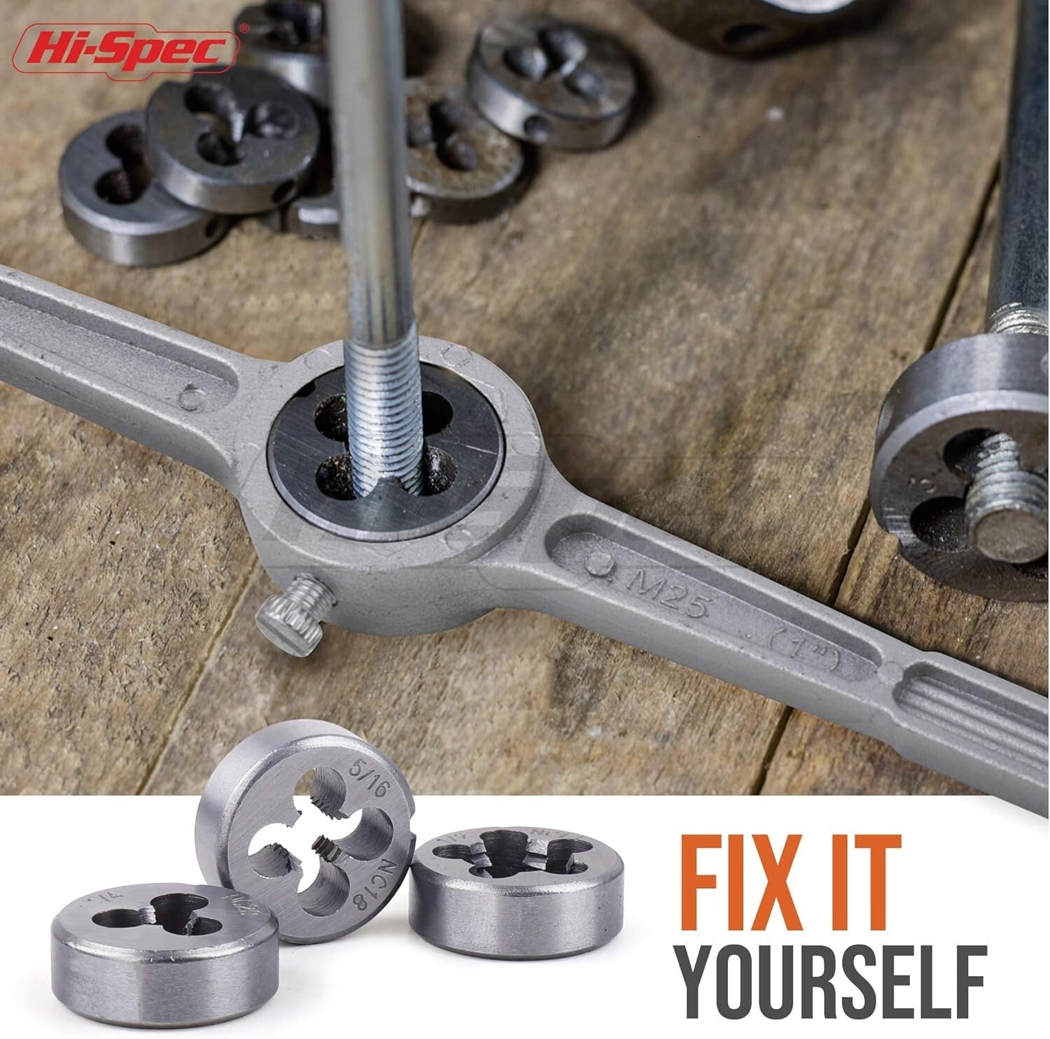 Complete 39-Piece SAE & Metric Tap and Die Tool Set with Screw Pitch Gauge