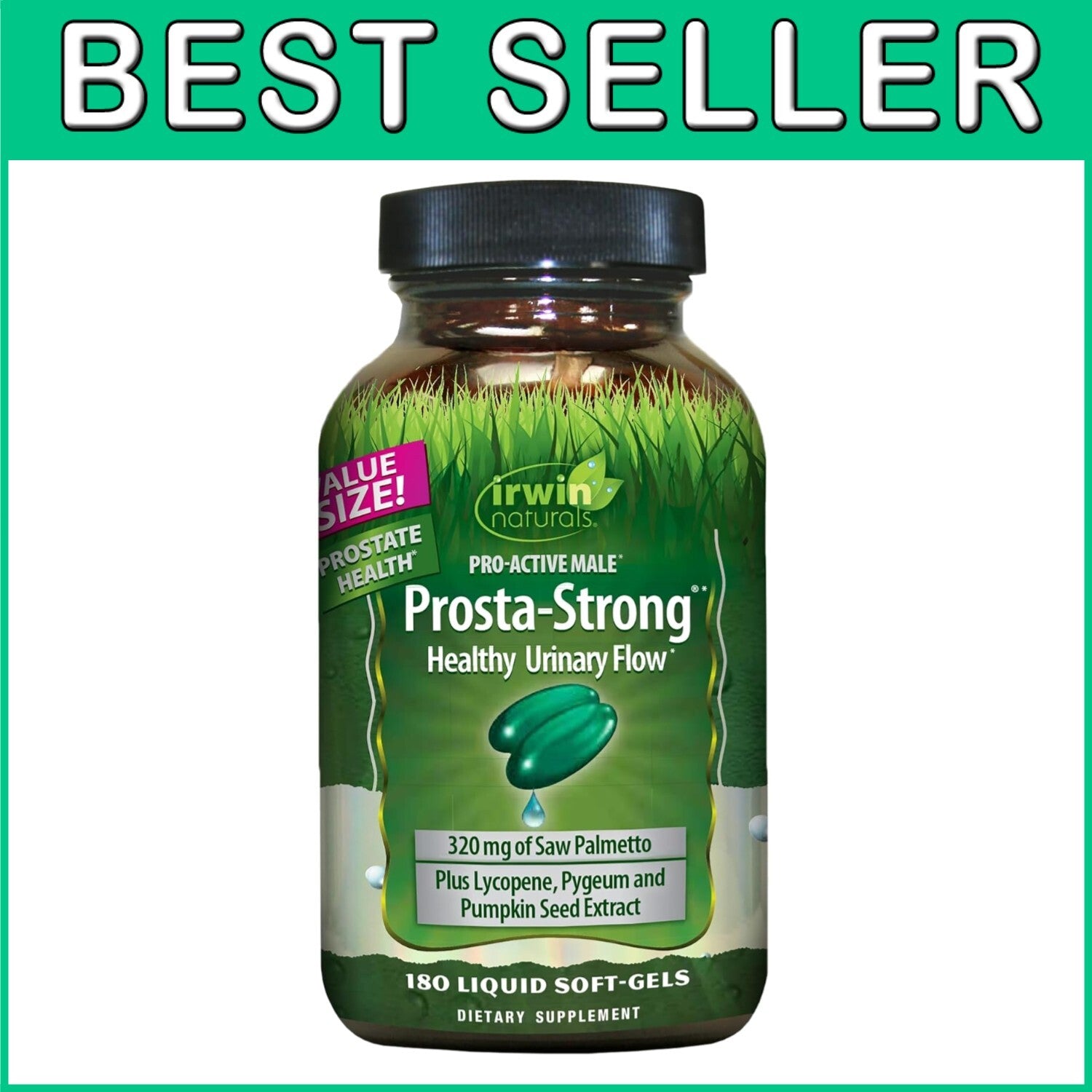 Advanced Prostate Health Formula - 180 Softgels with Pumpkin Seed & Antioxidants