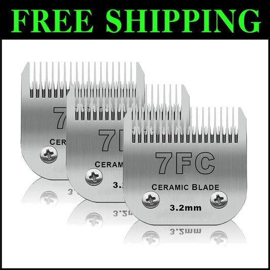 Efficient Grooming with 3 Pack 7FC Detachable Blades for Andis & Oster Models