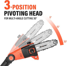 Load image into Gallery viewer, Lightweight 8-Inch Cordless Pole Saw with Fast Charger and 13ft Extension