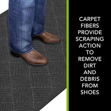 Load image into Gallery viewer, Stylish 3x5 Charcoal Doormat with Needle Punched Weave - Ideal for Entryways