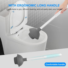 Load image into Gallery viewer, White Toilet Cleaning Set: 3-Piece Brush &amp; Plunger with Convenient Caddy