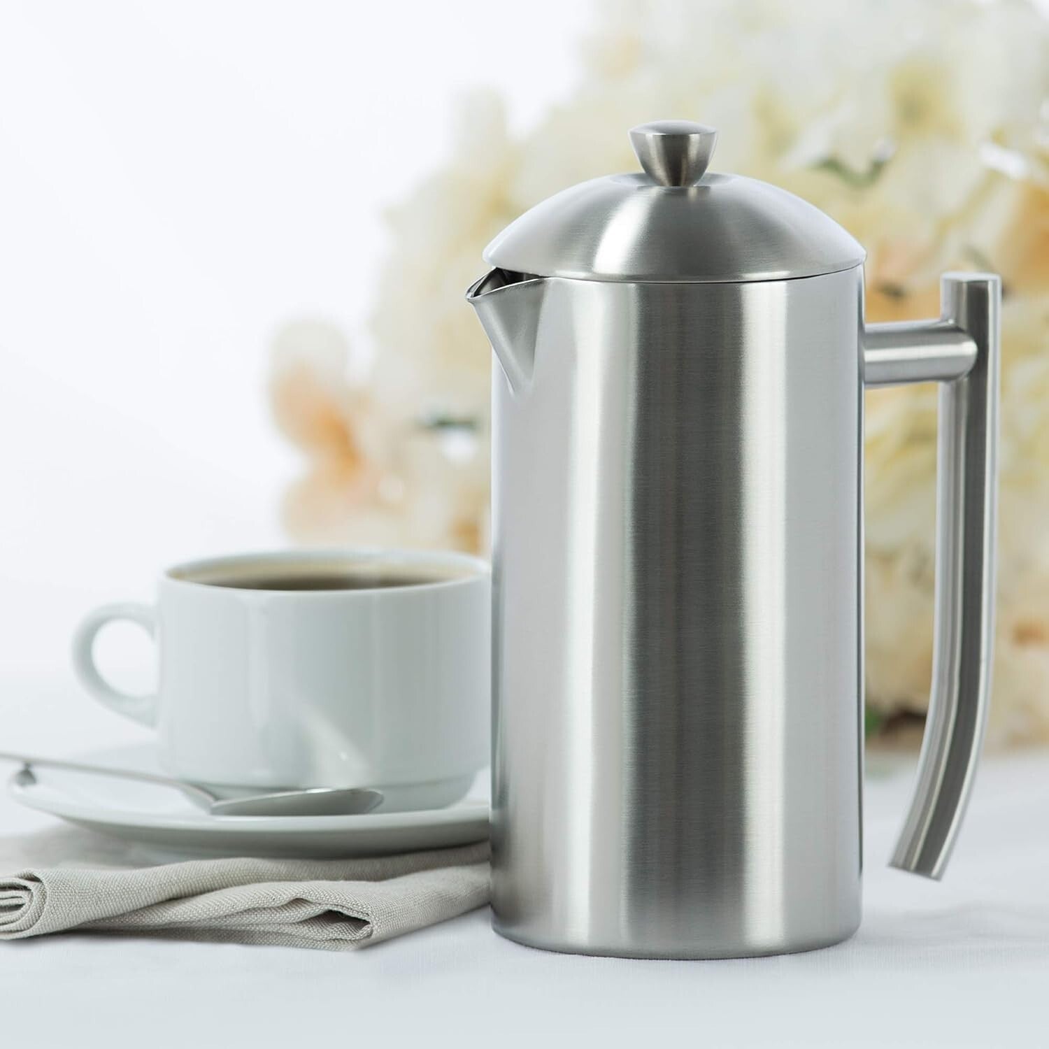 Elegant 36 oz French Press Coffee Maker with Zero Sediment Filtration System