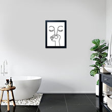 Load image into Gallery viewer, Funny Guest Toilet Wall Sign - Modern Black and White Art for Bathrooms