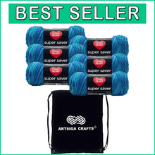 Load image into Gallery viewer, Crochet &amp; Knitting Essential: 6 Skeins E300B-3944 Yarn + Convenient Project Bag